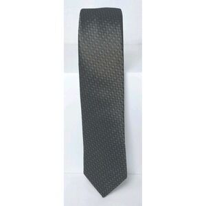 Vittorio St. Angelo Mens Skinny Thin Tie Silver Gray Textured‎ 2"x58"